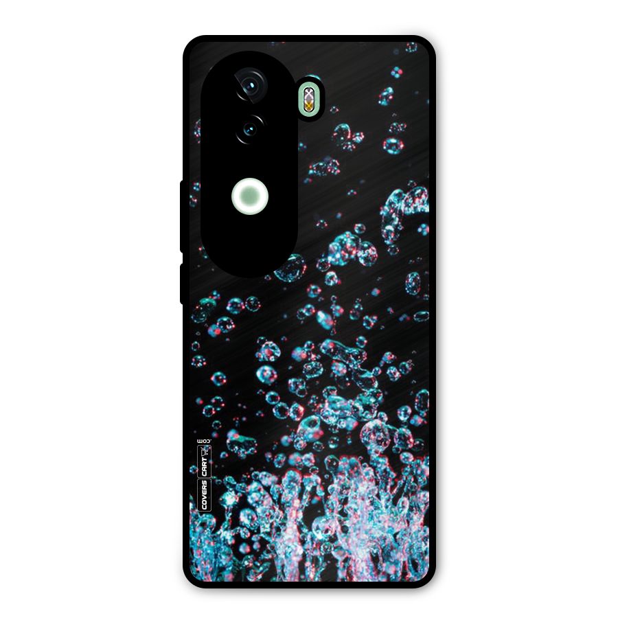 Water Droplets Metal Back Case for iQOO Z9s