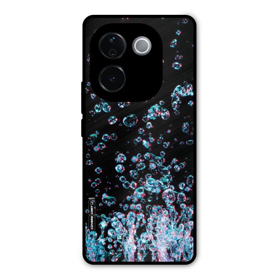 Water Droplets Metal Back Case for iQOO Z9s Pro