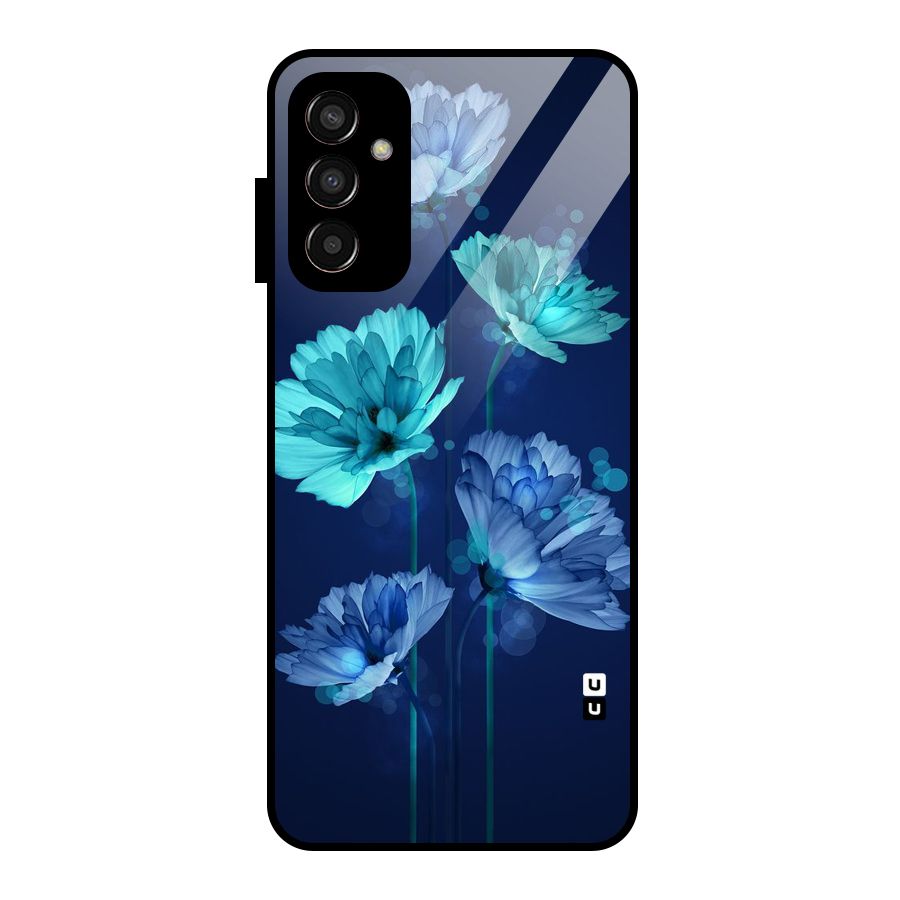 Water Flowers Glass Back Case for Galaxy F13