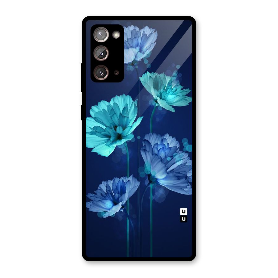 Water Flowers Glass Back Case for Galaxy Note 20