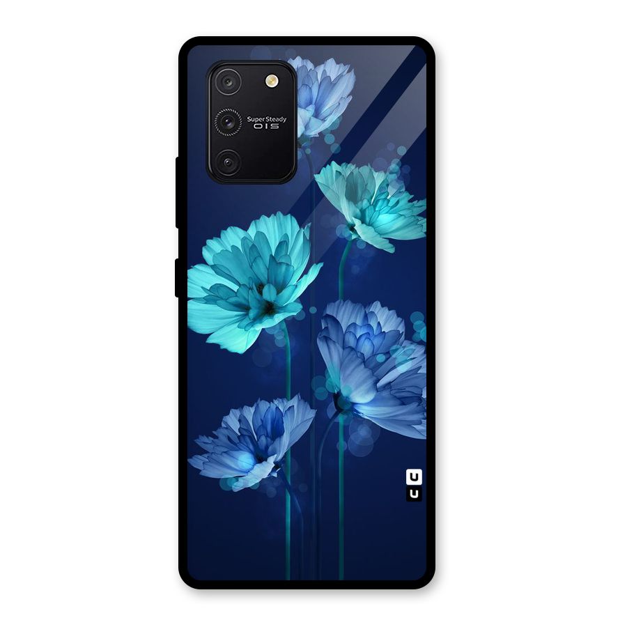 Water Flowers Glass Back Case for Galaxy S10 Lite