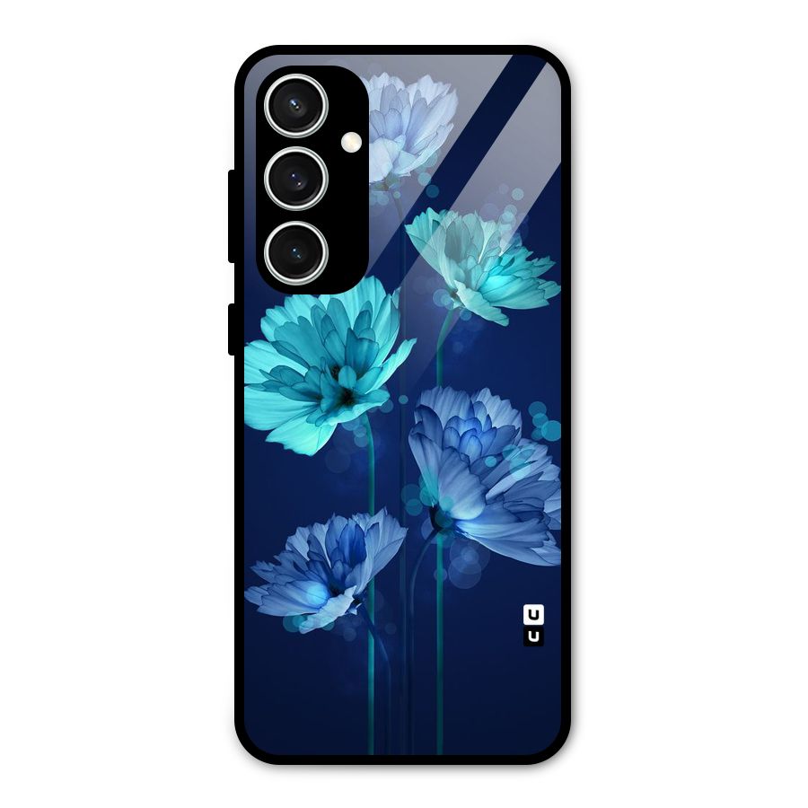 Water Flowers Glass Back Case for Galaxy S23 FE