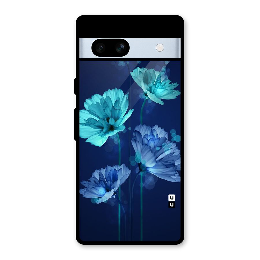 Water Flowers Glass Back Case for Google Pixel 7a