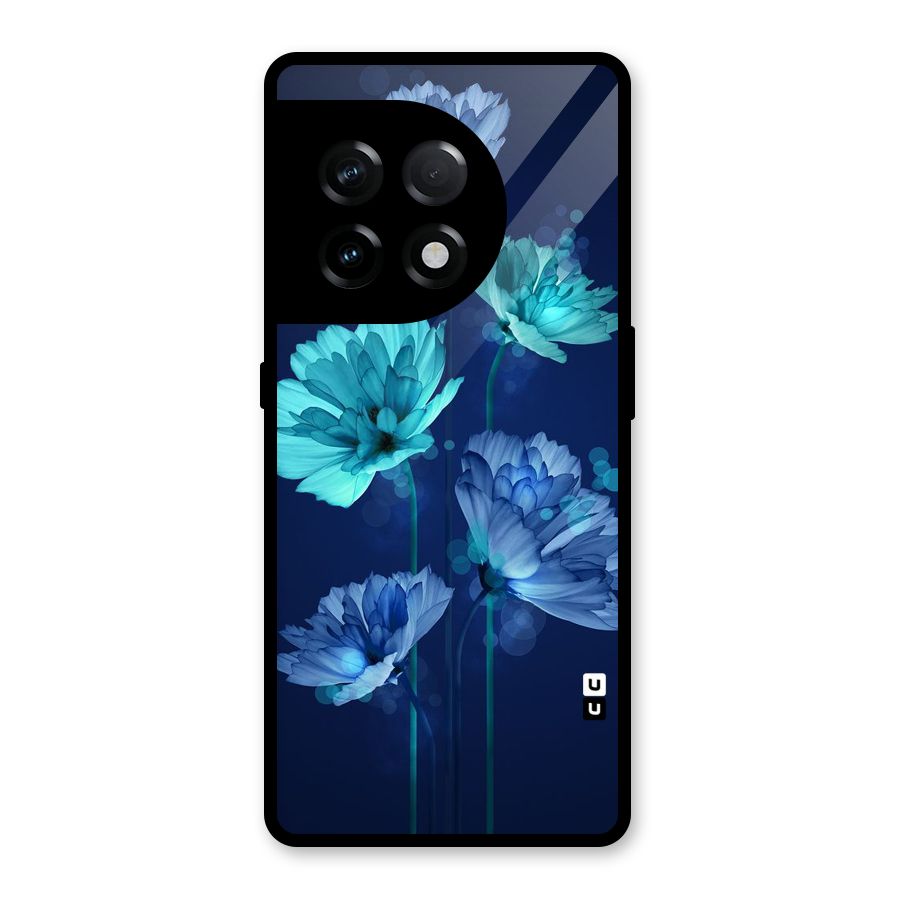 Water Flowers Glass Back Case for OnePlus 11R