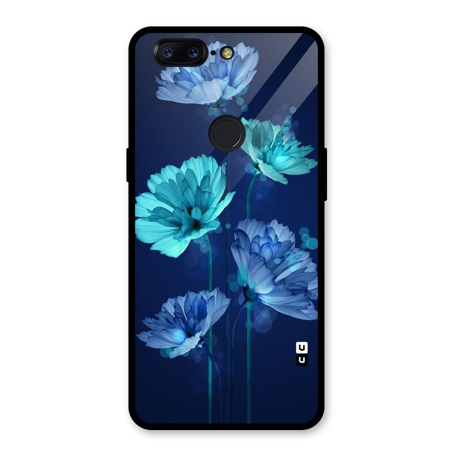 Water Flowers Glass Back Case for OnePlus 5T