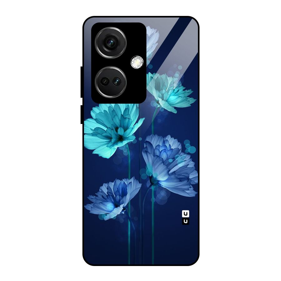 Water Flowers Glass Back Case for OnePlus Nord CE 3 5G