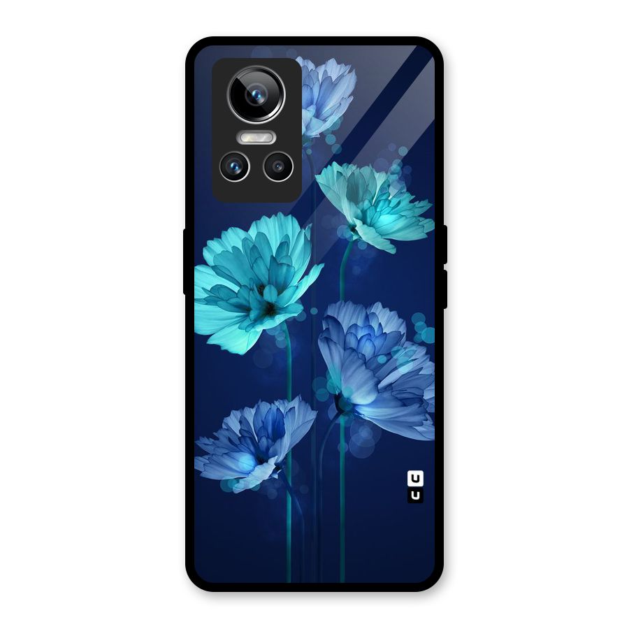 Water Flowers Glass Back Case for Realme GT Neo 3
