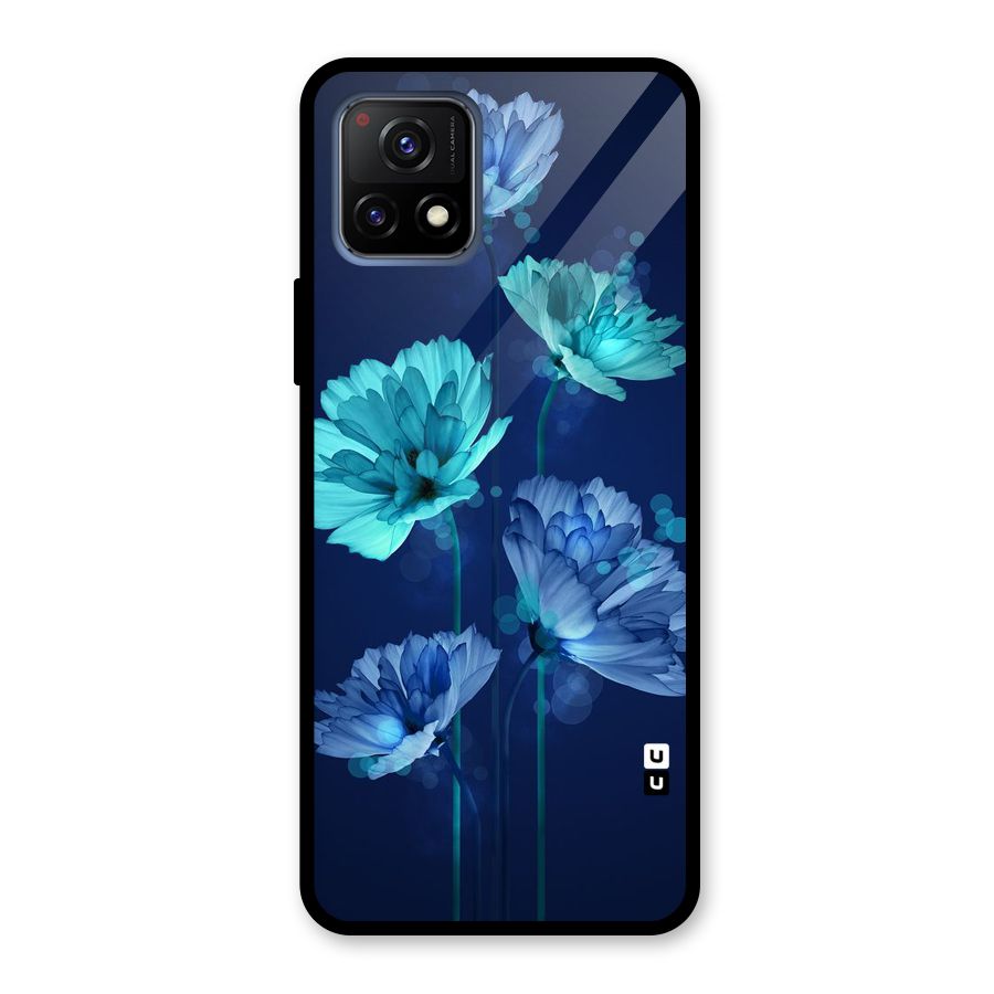 Water Flowers Glass Back Case for Vivo Y72 5G