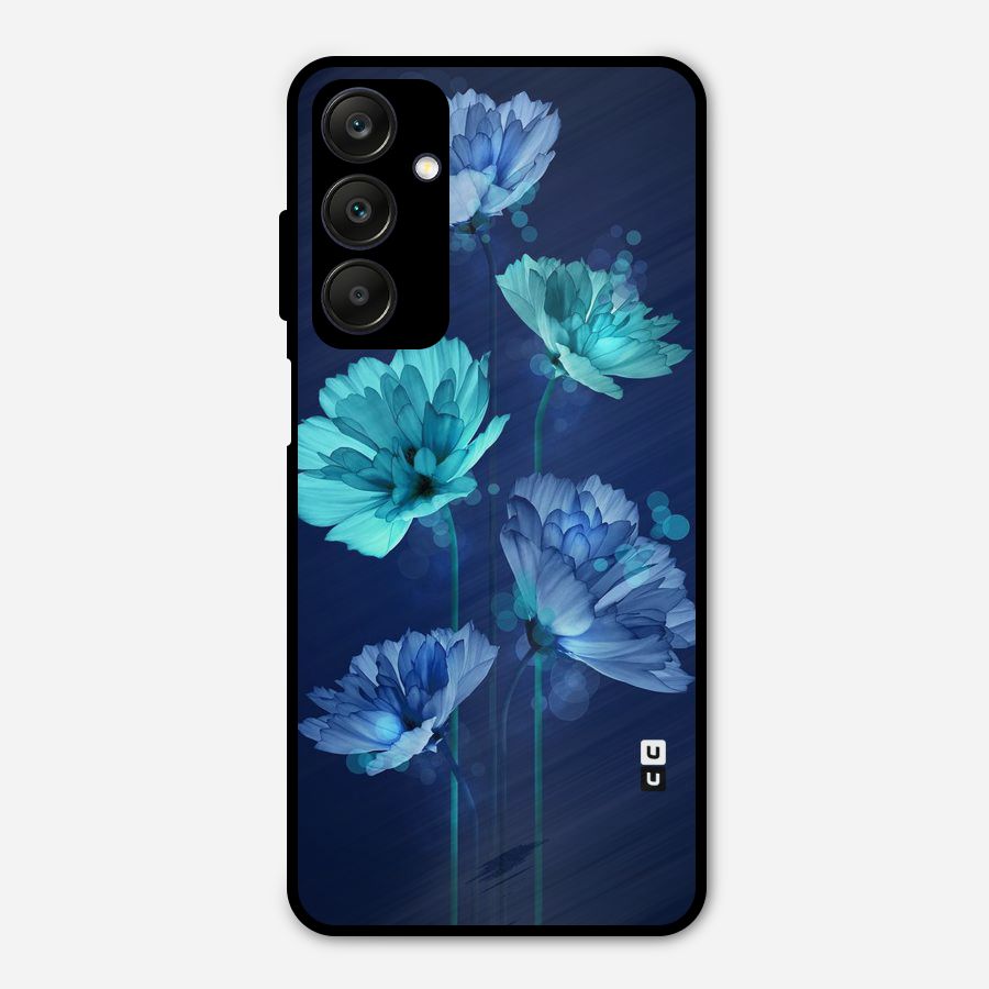 Water Flowers Metal Back Case for Galaxy A25 5G