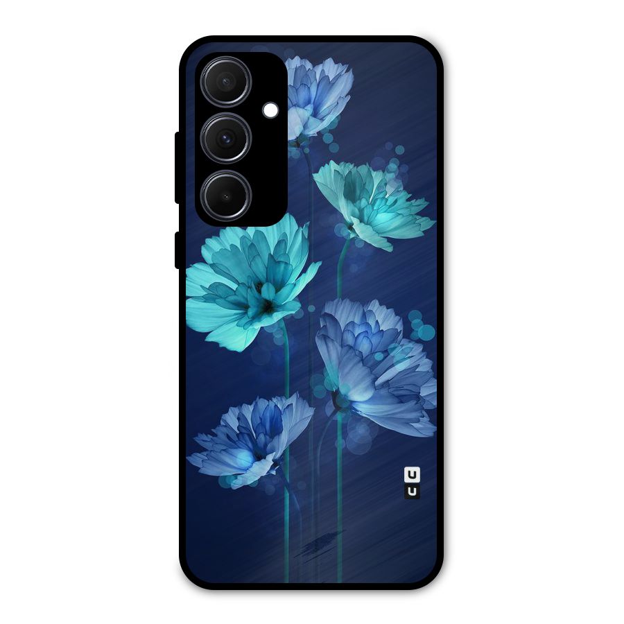 Water Flowers Metal Back Case for Galaxy A35