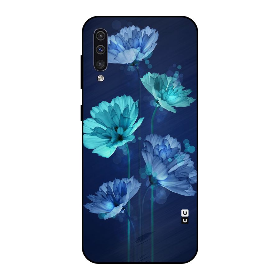 Water Flowers Metal Back Case for Galaxy A50