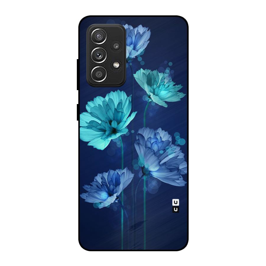 Water Flowers Metal Back Case for Galaxy A52s 5G
