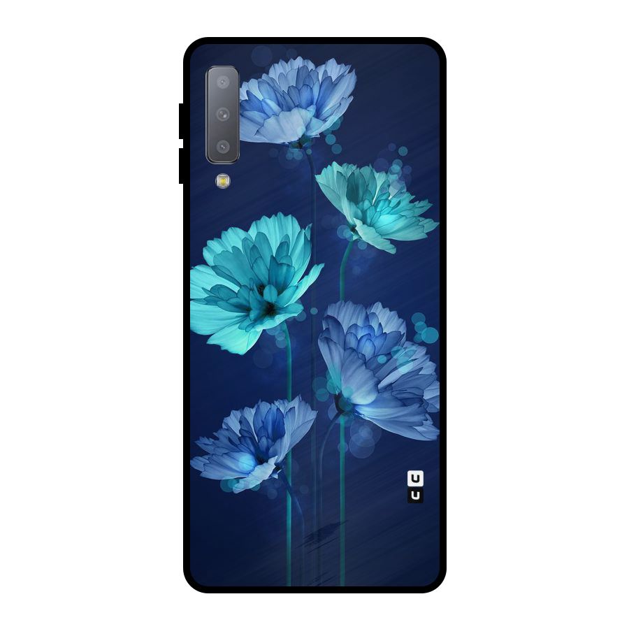 Water Flowers Metal Back Case for Galaxy A7 (2018)