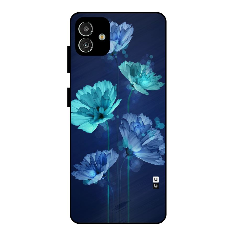 Water Flowers Metal Back Case for Galaxy M13 5G