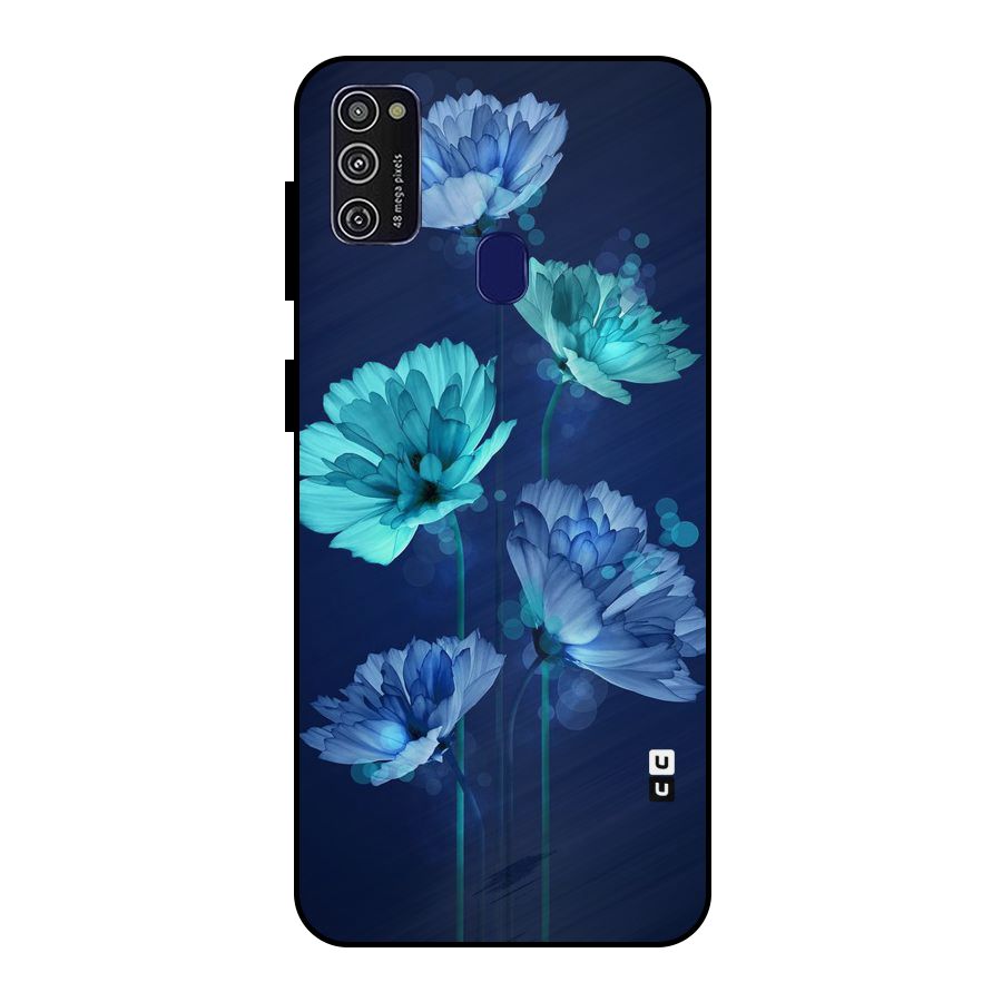 Water Flowers Metal Back Case for Galaxy M30s