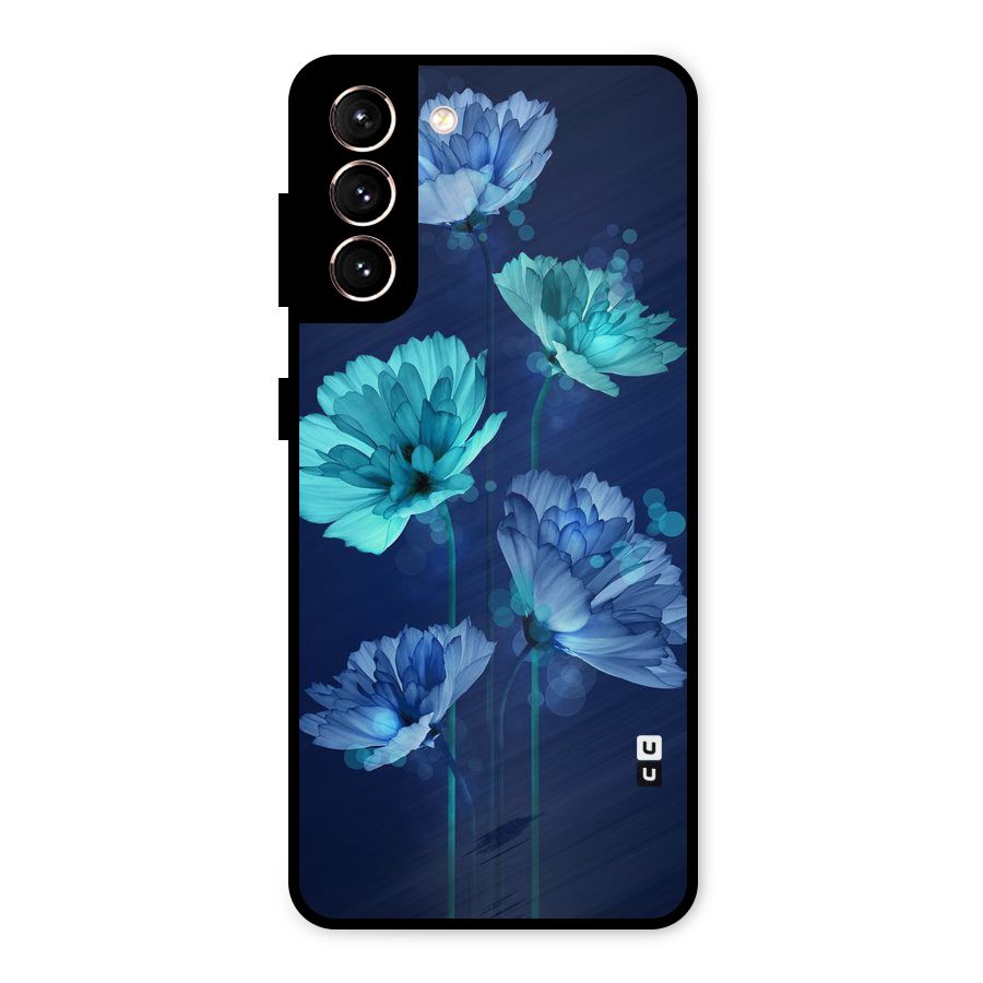 Water Flowers Metal Back Case for Galaxy S21 5G