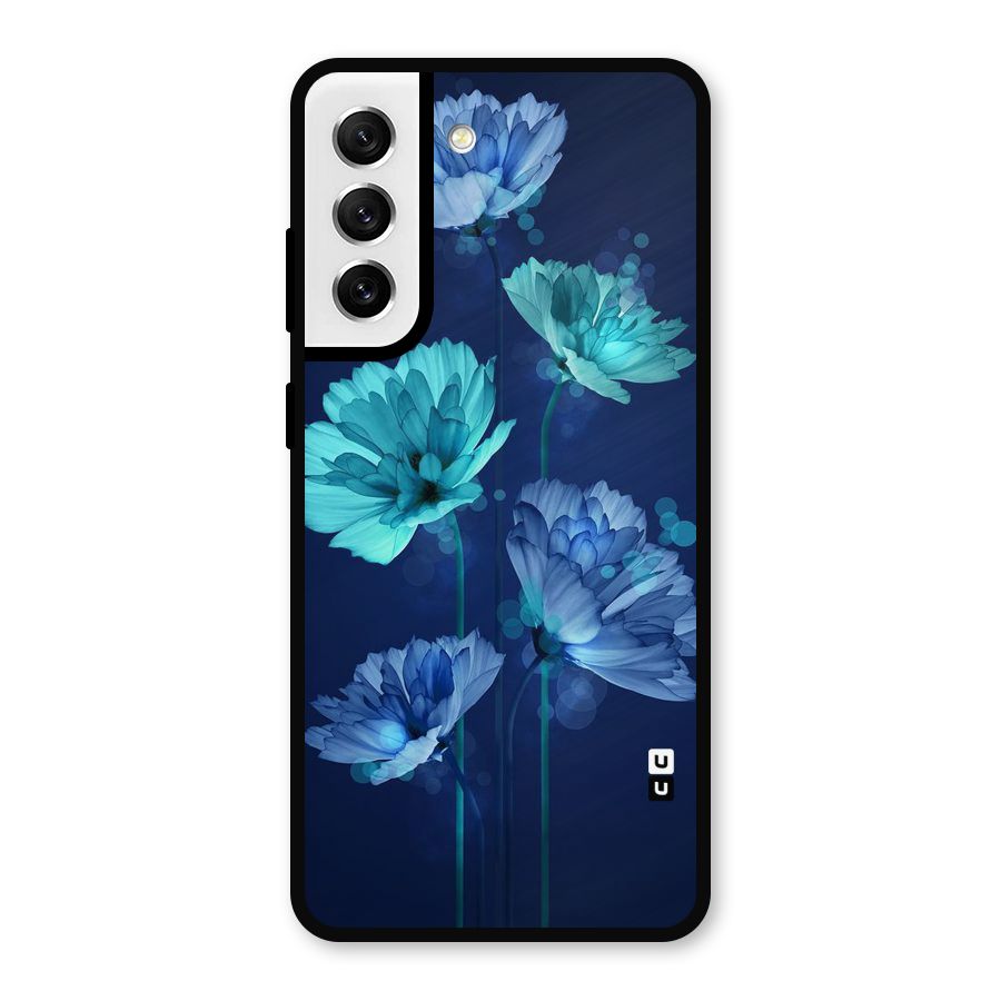 Water Flowers Metal Back Case for Galaxy S21 FE 5G