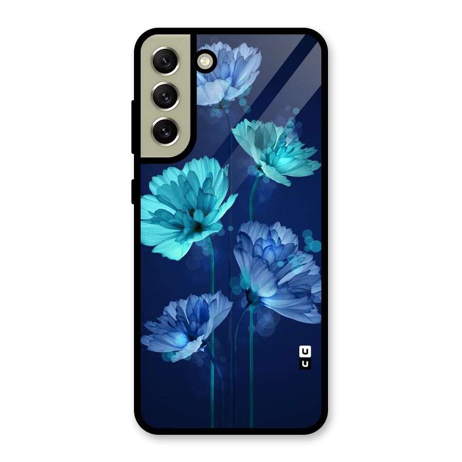 Water Flowers Metal Back Case for Galaxy S21 FE 5G (2023)