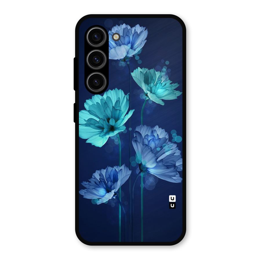 Water Flowers Metal Back Case for Galaxy S23