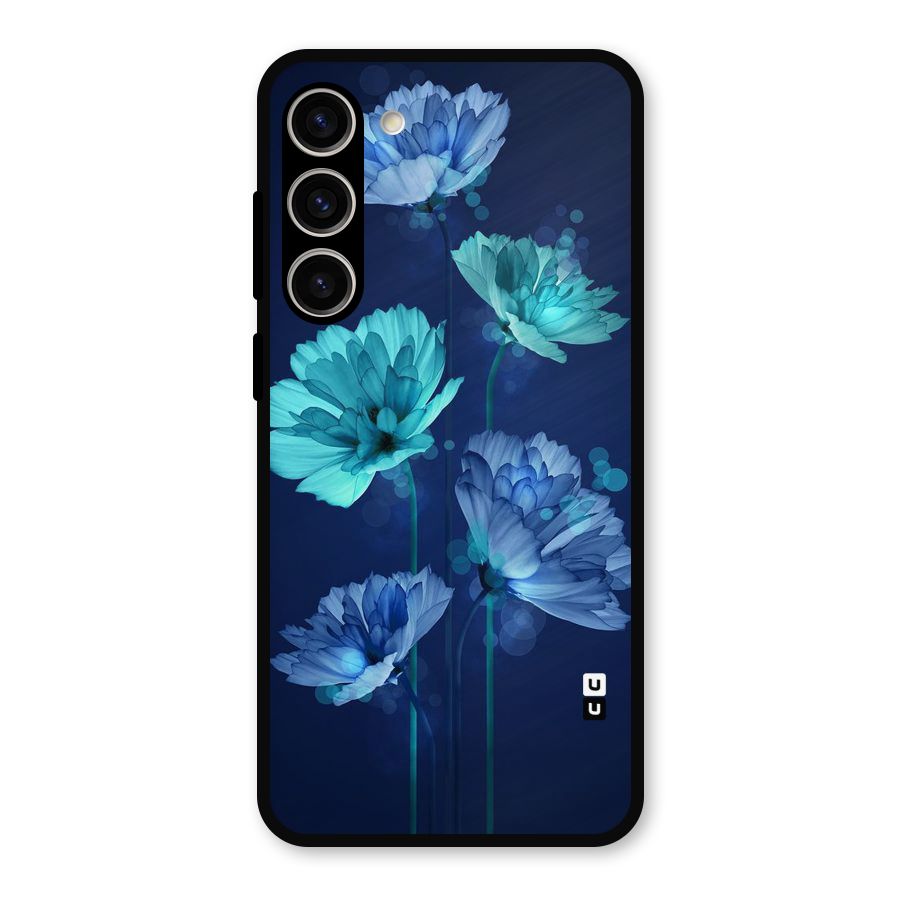Water Flowers Metal Back Case for Galaxy S23 Plus