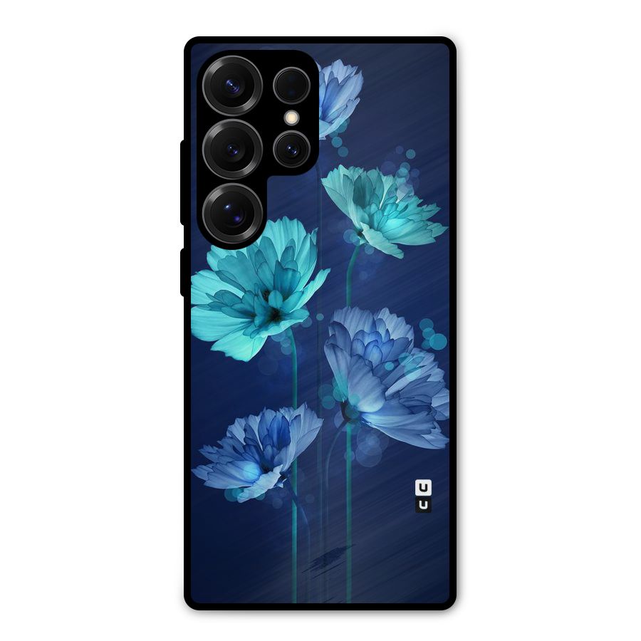 Water Flowers Metal Back Case for Galaxy S25 Ultra