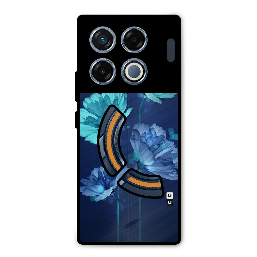 Water Flowers Metal Back Case for Infinix GT 20 Pro