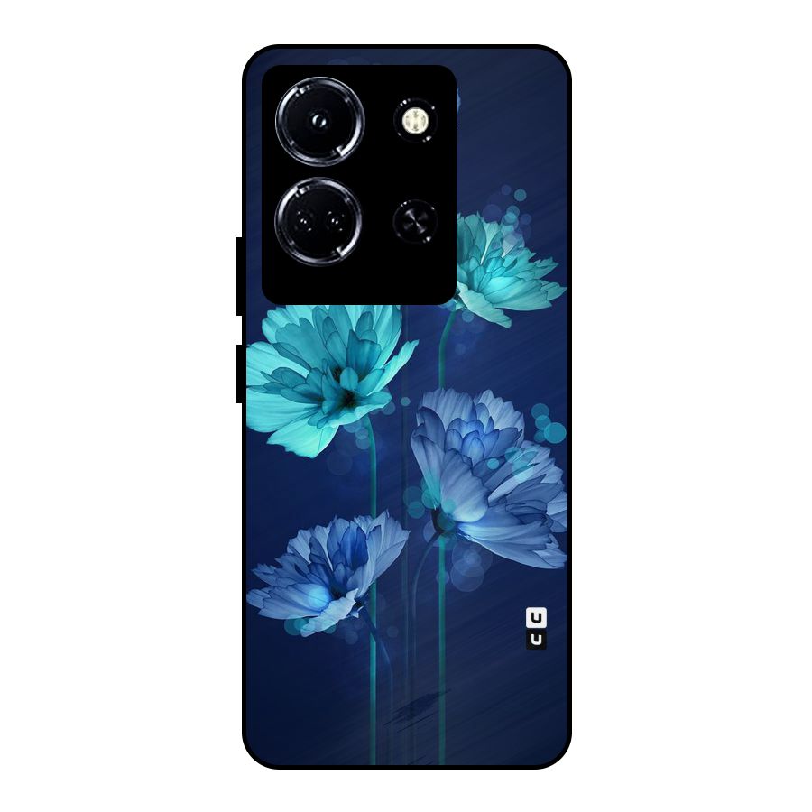 Water Flowers Metal Back Case for Infinix Note 30 5G