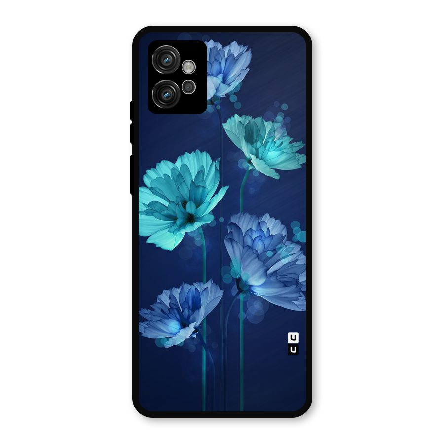 Water Flowers Metal Back Case for Moto G32