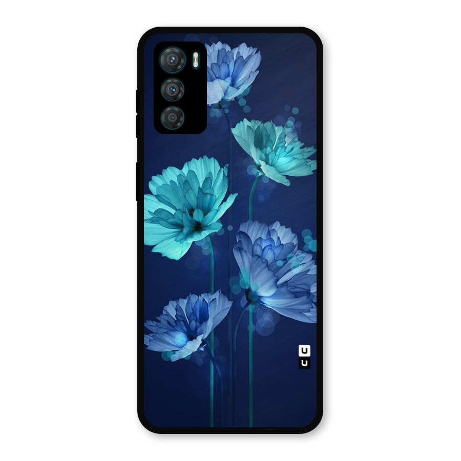 Water Flowers Metal Back Case for Moto G42