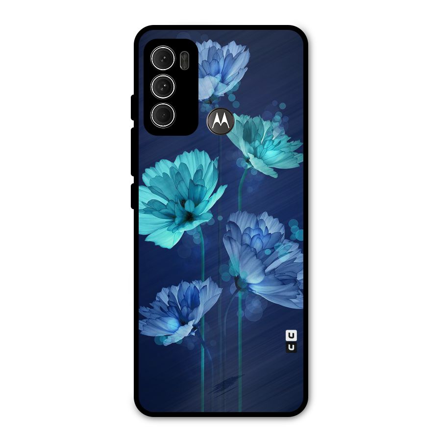 Water Flowers Metal Back Case for Moto G60