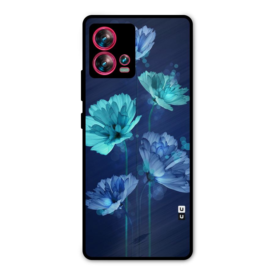 Water Flowers Metal Back Case for Motorola Edge 30 Fusion
