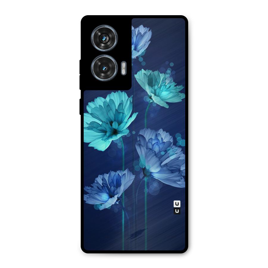 Water Flowers Metal Back Case for Motorola Edge 50 Fusion