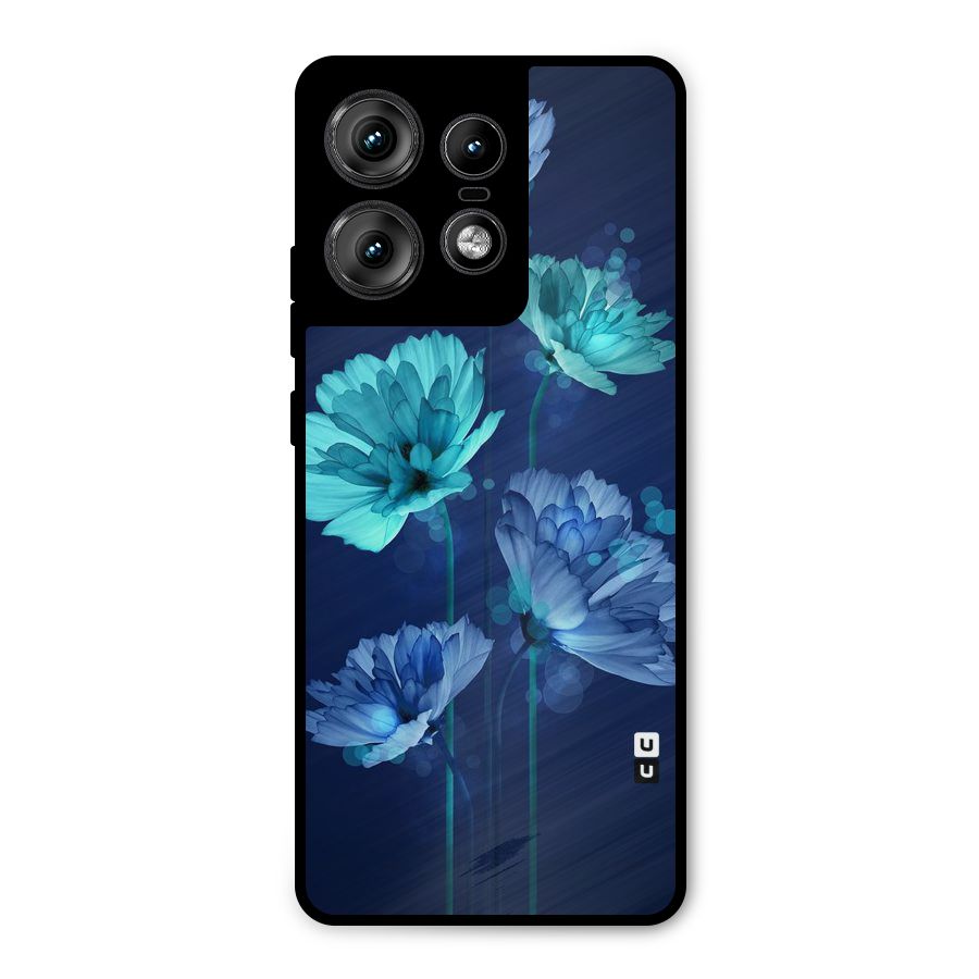 Water Flowers Metal Back Case for Motorola Edge 50 Pro