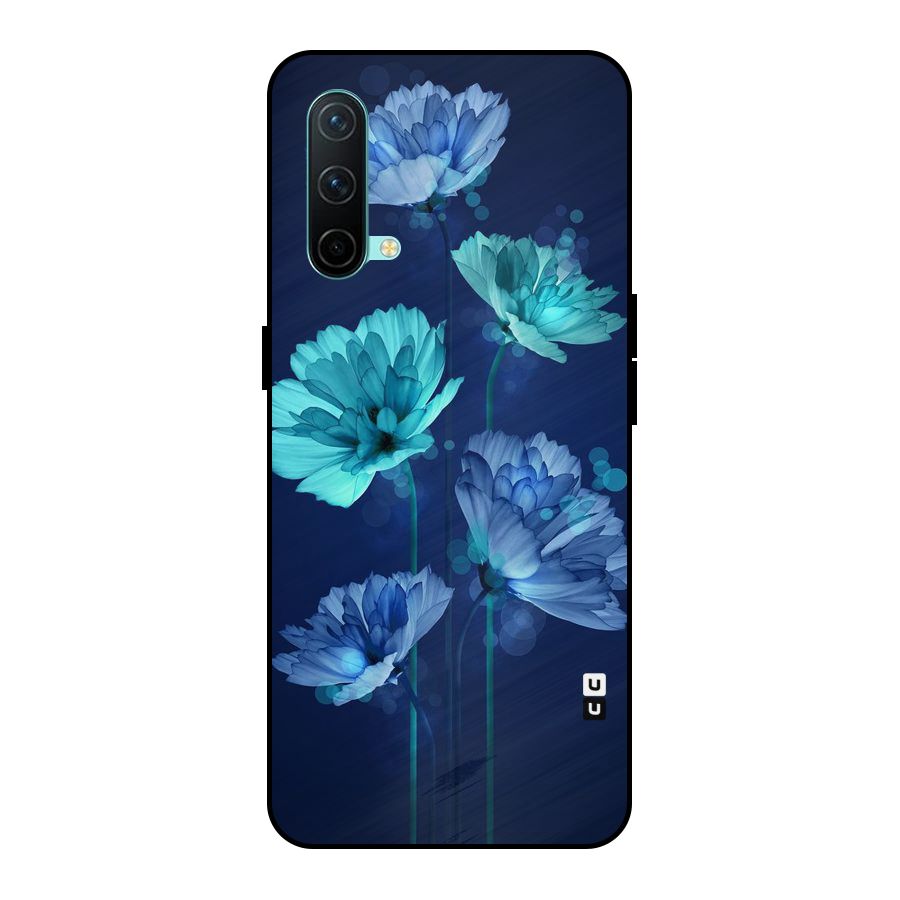 Water Flowers Metal Back Case for OnePlus Nord CE 5G