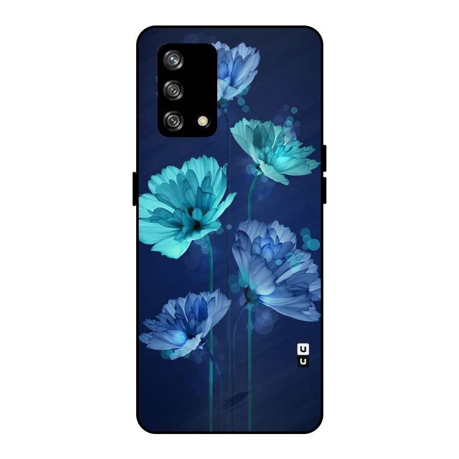 Water Flowers Metal Back Case for Oppo F19