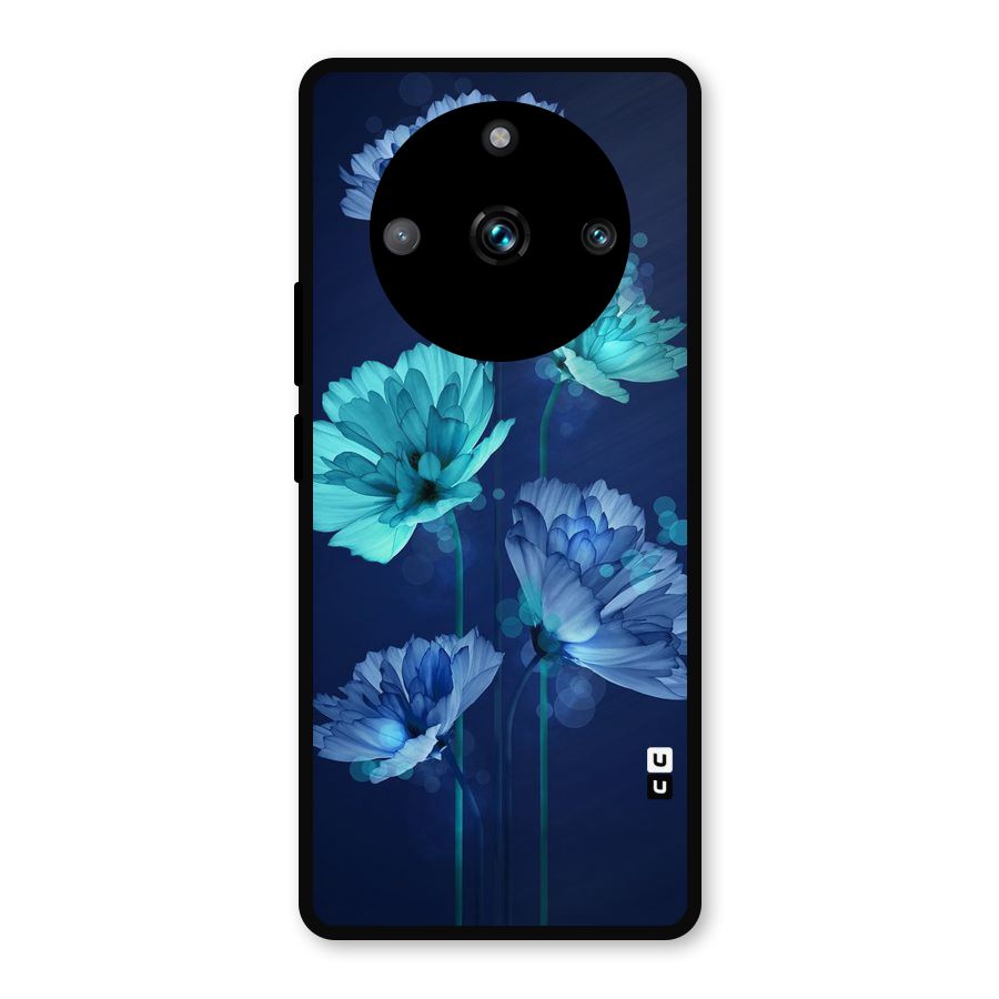 Water Flowers Metal Back Case for Realme 11 Pro