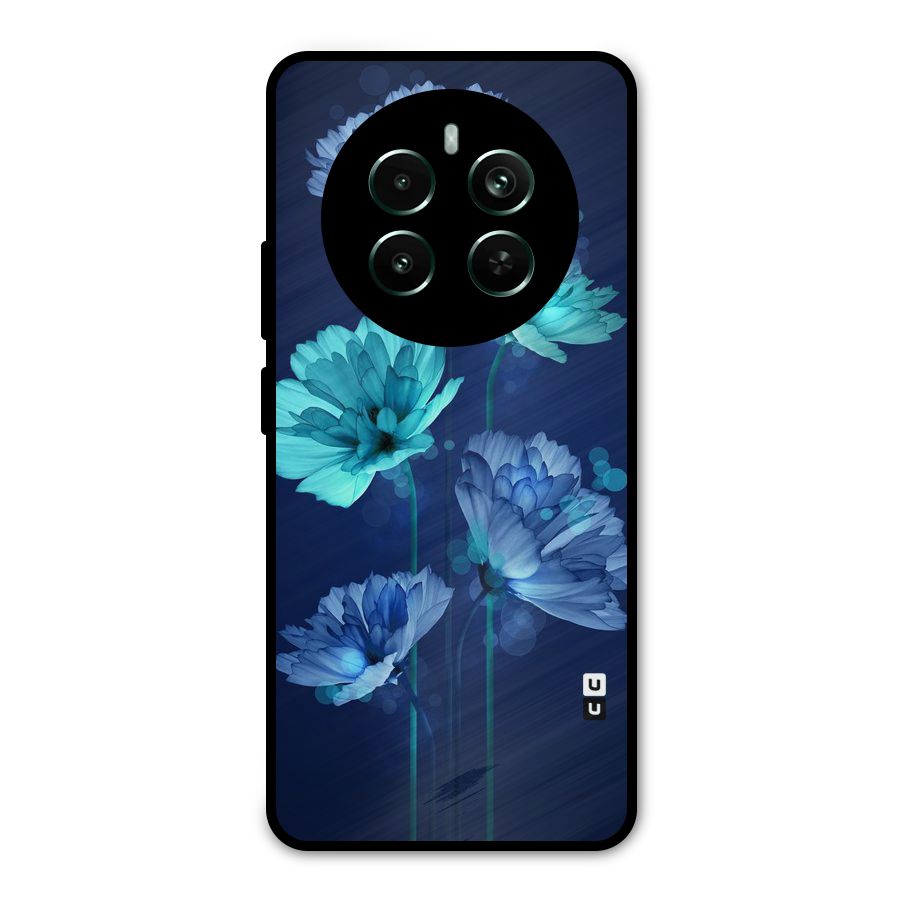 Water Flowers Metal Back Case for Realme 12 Pro Plus