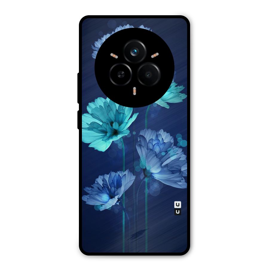 Water Flowers Metal Back Case for Realme 14 Pro Plus