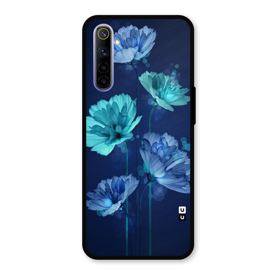 Water Flowers Metal Back Case for Realme 6