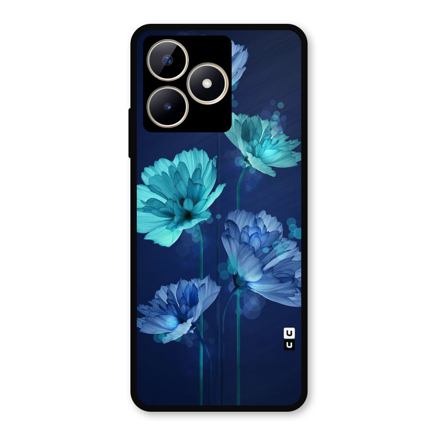 Water Flowers Metal Back Case for Realme C53