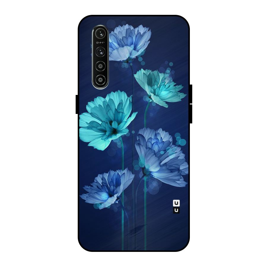 Water Flowers Metal Back Case for Realme XT