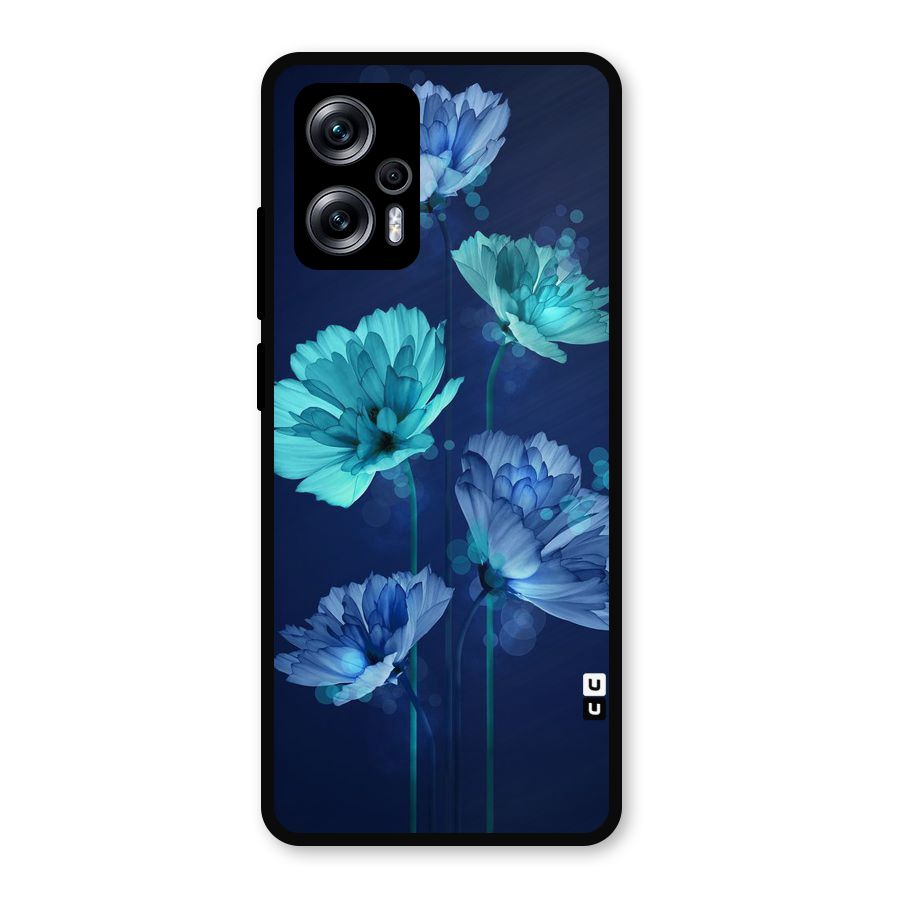 Water Flowers Metal Back Case for Redmi K50i
