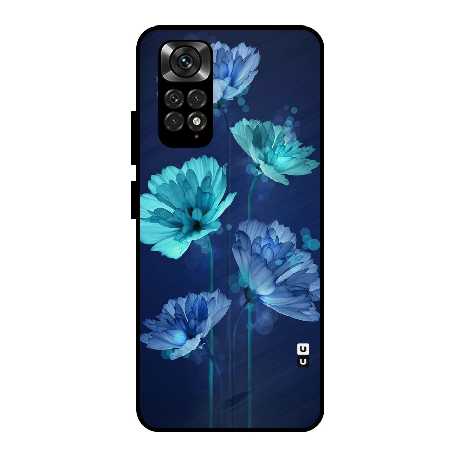 Water Flowers Metal Back Case for Redmi Note 11 Pro