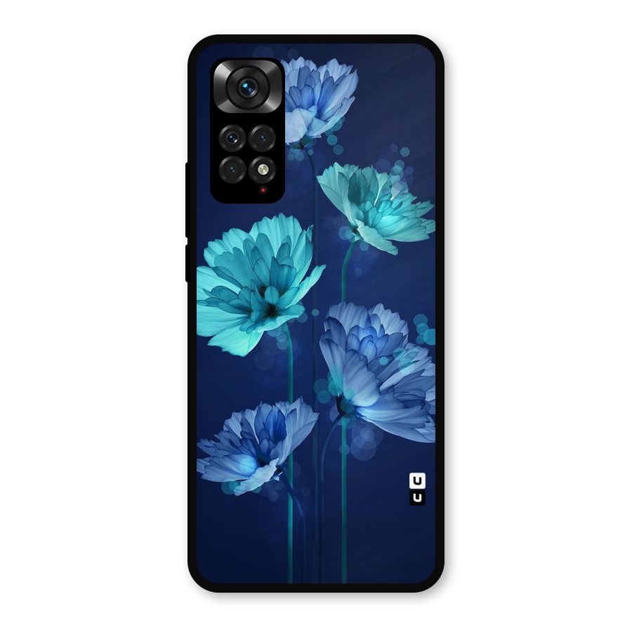 Water Flowers Metal Back Case for Redmi Note 11s