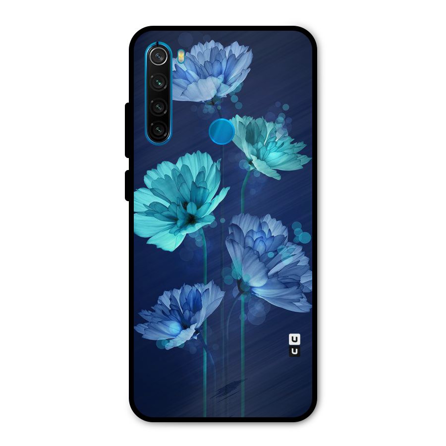Water Flowers Metal Back Case for Redmi Note 8