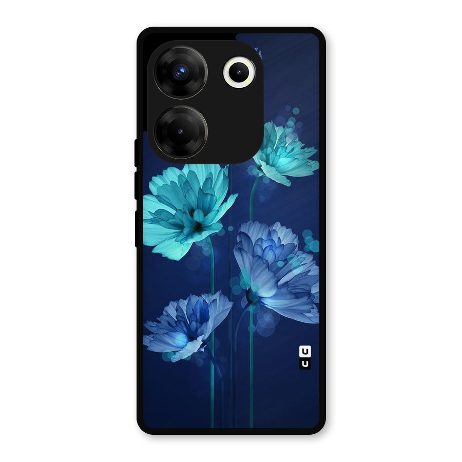 Water Flowers Metal Back Case for Tecno Camon 20 Pro
