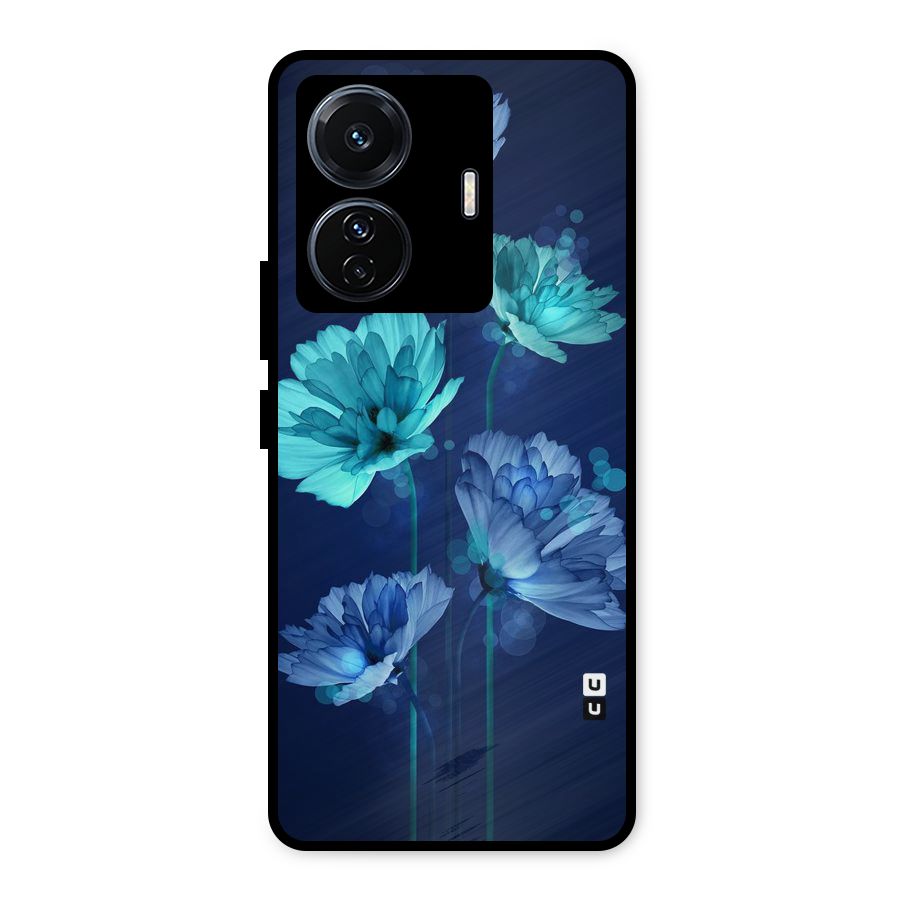 Water Flowers Metal Back Case for Vivo T1 Pro