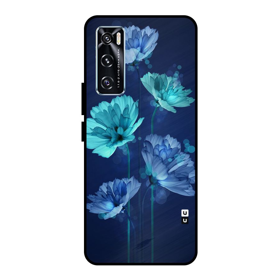 Water Flowers Metal Back Case for Vivo V20 SE