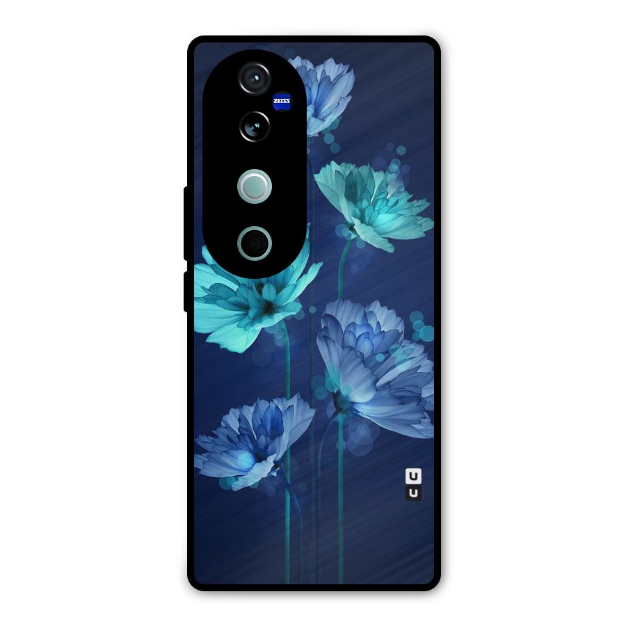 Water Flowers Metal Back Case for Vivo V40