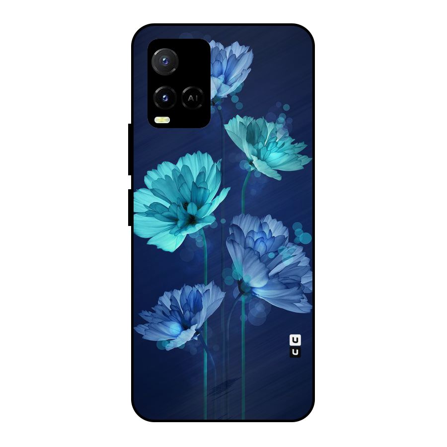 Water Flowers Metal Back Case for Vivo Y21